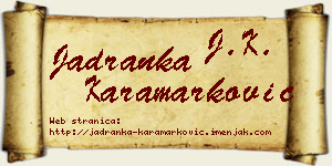 Jadranka Karamarković vizit kartica
